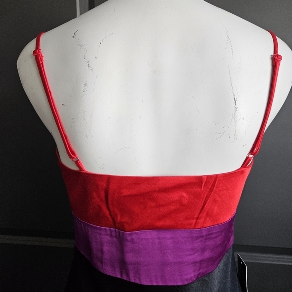 Express Dress Womens Small Black Red Purple Slip Dress Dark Romantic Vamp Y2K - Picture 6 of 12